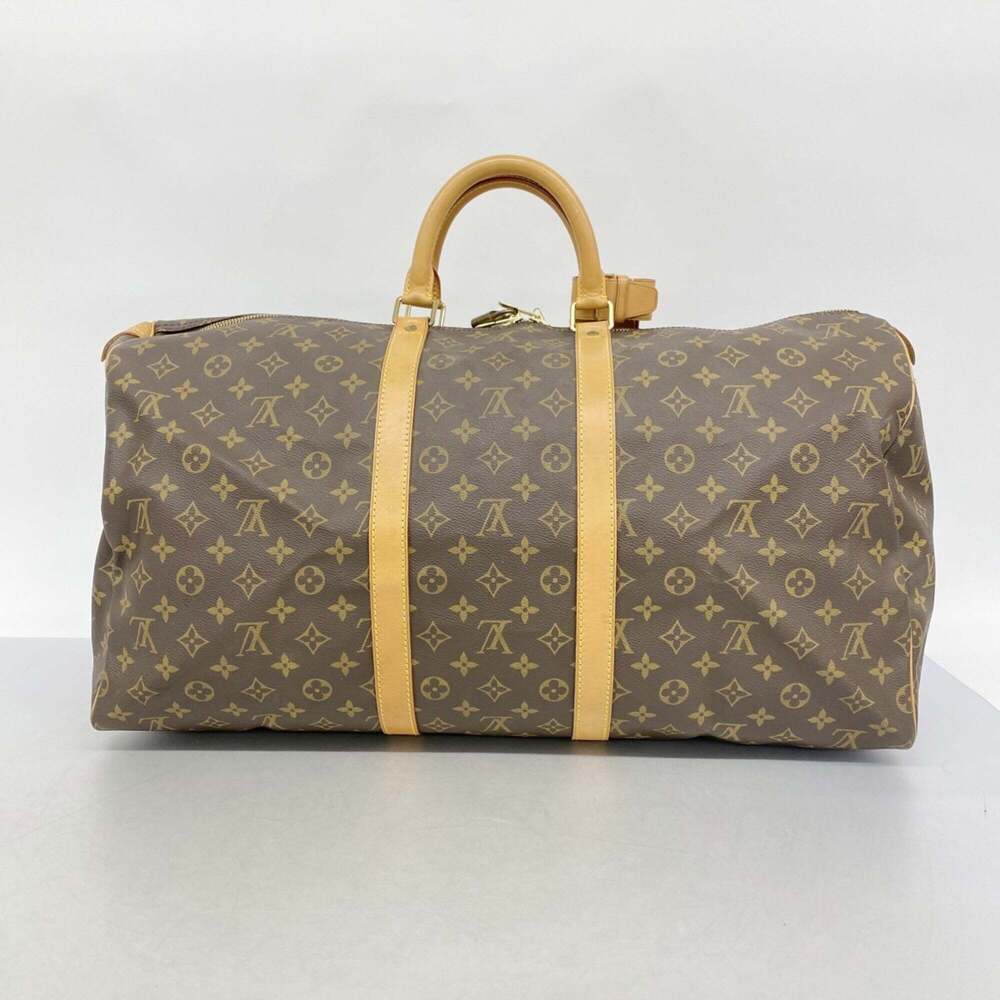 LOUIS VUITTON Brown Monogram Keepall 55 Boston Bag - Picture 11 of 11